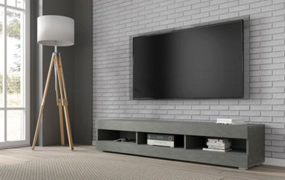 Modern Mantra TV Cabinet in Grey W1600mm x H320mm x D350mm