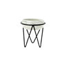 Modern Marble Ceramic Tabletop Succulent Planter with Black Metal Stand 125 x 165 mm