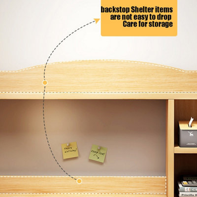 Modern MDF Computer Desk with Integrated Storage Shelves (100x48cm)