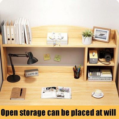 Modern MDF Computer Desk with Integrated Storage Shelves (100x48cm)