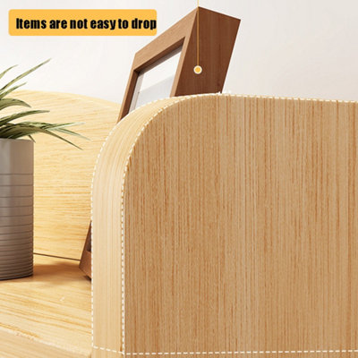 Modern MDF Computer Desk with Integrated Storage Shelves (100x48cm)