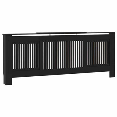 Modern MDF Radiator Cover Black 205 cm