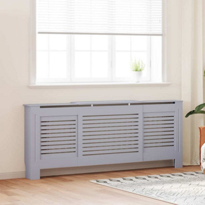 Modern MDF Radiator Cover Grey 205 cm