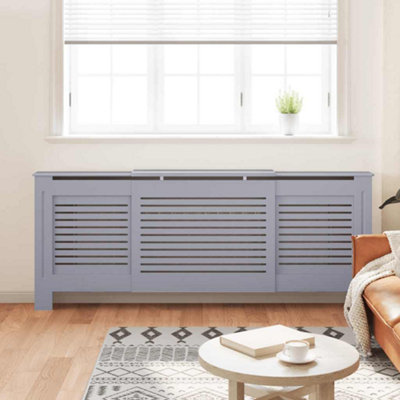 Modern MDF Radiator Cover Grey 205 cm