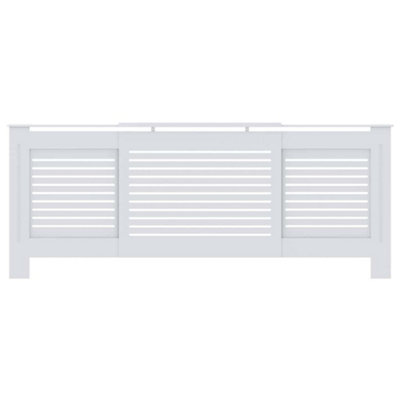 Modern MDF Radiator Cover White 205 cm