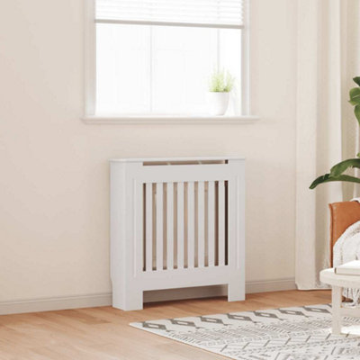 Modern MDF Radiator Cover White 78 cm
