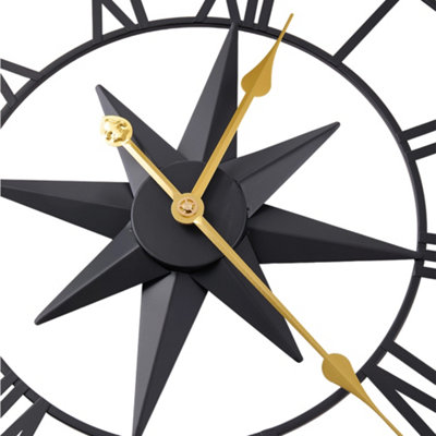 Modern Metal Simple Iron Living Room Home Roman Numeral Wall Clock ...