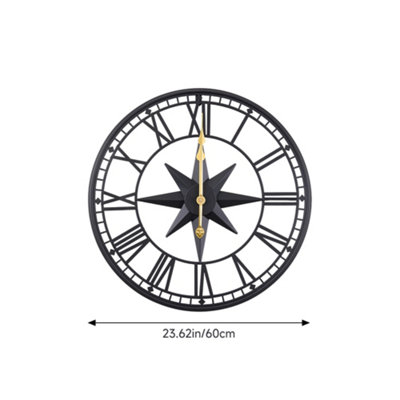 Modern Metal Simple Iron Living Room Home Roman Numeral Wall Clock ...