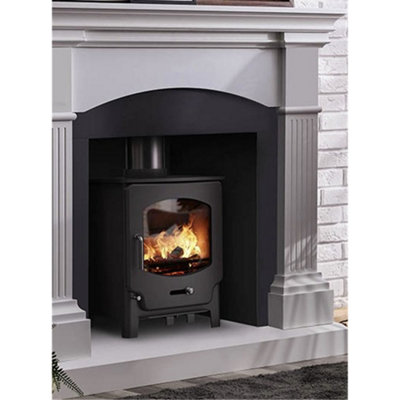 Modern Metallic Black 4.2kw DEFRA Multifuel Burning Stove
