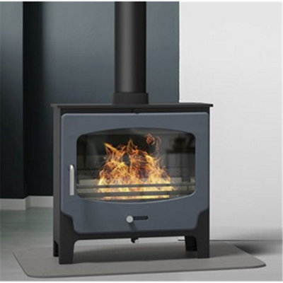 Modern Metallic Black 5kw DEFRA Wood Burning Stove - 3