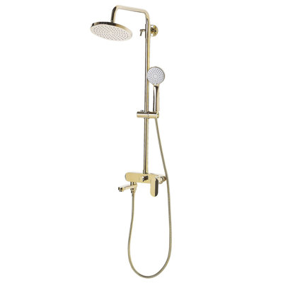 Modern Mixer Shower Set Gold GURARA | DIY at B&Q