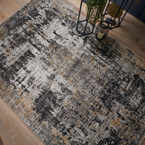 Modern Multi Easy to Clean Abstract Rug for Bedroom & Living Room-120cm X 180cm