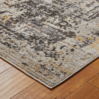Modern Multi Easy to Clean Abstract Rug for Bedroom & Living Room-200cm X 285cm