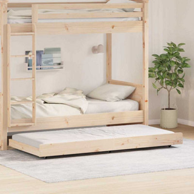 Modern Natural Bed Frame Natural Solid Pine wood 80 x 200 cm Durable