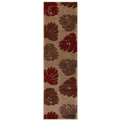Modern Nature Print Easy to Clean Dining Room Rug-200cm X 285cm