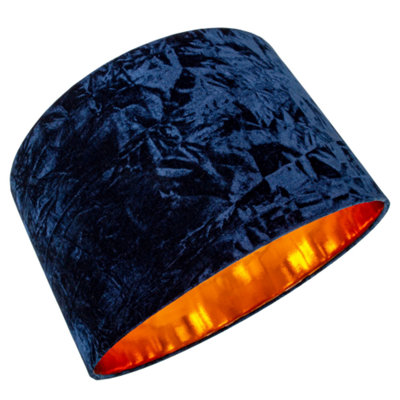 Navy blue lampshade with deals copper inside