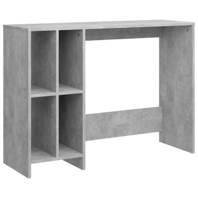 Modern Notebook Desk Concrete Grey 102.5x35x75 cm Engineered Wood