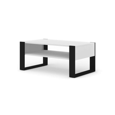 Modern Nuka Coffee Table in White Matt W1100mm x H480mm x D600mm