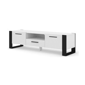 Modern Nuka TV Cabinet in White Matt W1600mm x H480mm x D430mm