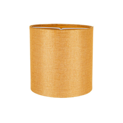 Modern Ochre Linen 6 Clip-On Candle Lamp Shade with Matching Cotton Inner