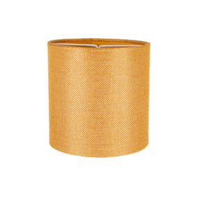 Modern Ochre Linen 6 Clip-On Candle Lamp Shade with Matching Cotton Inner