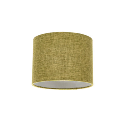 Oval burlap on sale lamp shade