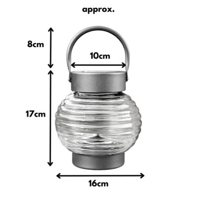 Modern Outdoor Globe Lantern Solar Powered LED Garden Ornaments