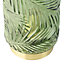 Modern Palm Tree Emerald Forest Green Glass Table Lamp with Satin Brass Base