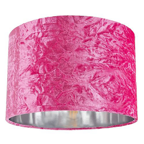 Dual Purpose 9" Blush Pink Velvet Crushed Effect Ceiling Table Shade Lampshade 