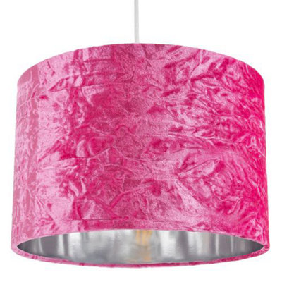 Pink crushed velvet light shade top