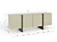 Modern Queen Sideboard Cabinet in Cashmere W1800mm x H660mm x D400mm
