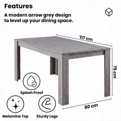 Modern Rectangle Dining Table Set With 2 Grey Velvet Chairs And 1 Bench ...