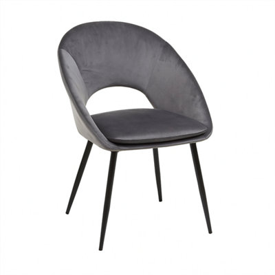 Modern Rectangle Glass Dining Table Set With 4 Grey Velvet Chairs ...