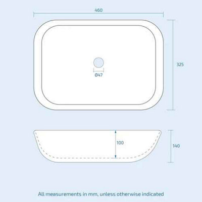 Modern Rectangular Curved Countertop Bathroom Basin
