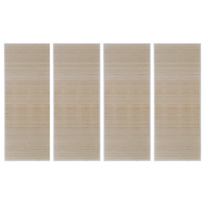 MODERN RECTANGULAR NATURAL BAMBOO RUGS 4 PCS 120X180 CM
