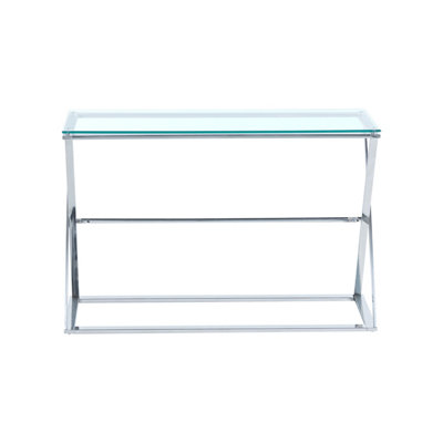 Modern Rectangular Side End Bedside Table with Metal Base 120cm W x 40cm D x 78cm H