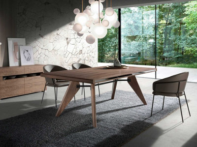 Modern Rectangular Walnut Dining Table for Stylish Homes