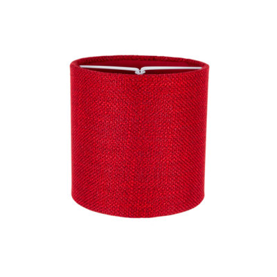 Modern Red Linen 6" ClipOn Candle Lamp Shade with Matching Cotton