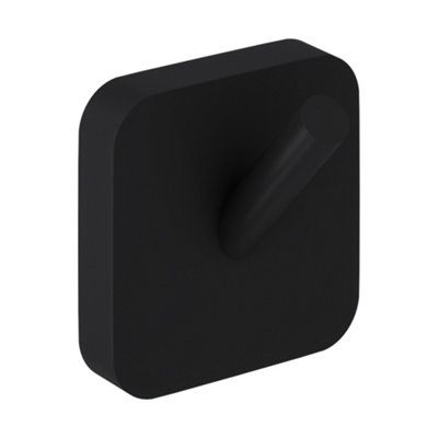 Modern Robe Hook Single Bathroom Towel Square Wall Mounted Hanger Easy Install