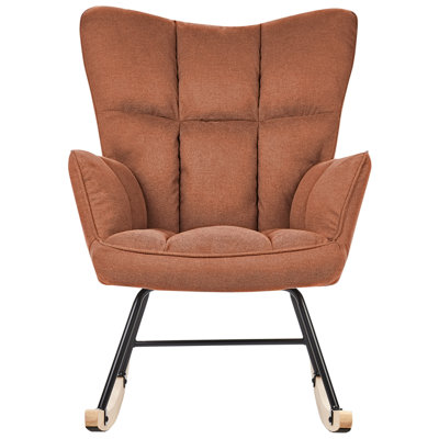 Modern Rocking Chair Brown OULU