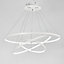 Modern Round 3 Tier Adjustable Linear LED Ceiling Hanging Pendant Light 60cm Cool White