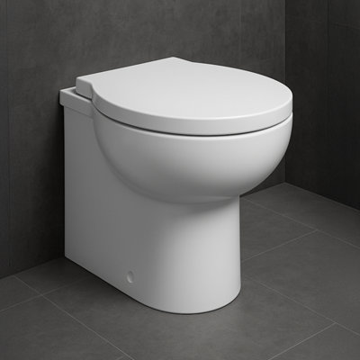 Modern Round Back to Wall Toilet Pan with Soft Close Seat