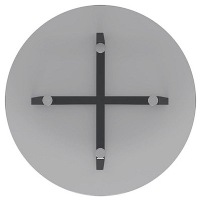 Modern Round Dining Table with Glass Top Dia 900 mm