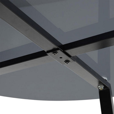 Modern Round Dining Table with Glass Top Dia 900 mm