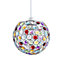 Modern Round Globe Easy Fit Pendant Shade with Small Multi Acrylic Bead Jewels