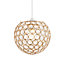 Modern Round Gold Globe Easy Fit Pendant Shade with Small Clear Acrylic Beads