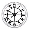 Modern Round Large Skeleton Metal Decorative Wall Clock with Roman Numerals 80cm