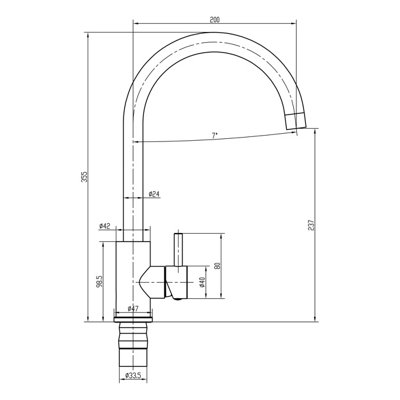 Modern Round Single Lever Kitchen Sink Mixer Tap - Top Fix Installation ...