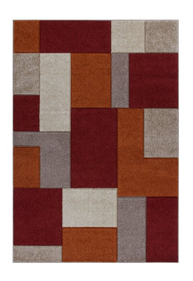 Modern Rug, 11mm Thick Easy to Clean Rug, Modern Geometric Rug for Bedroom, Living Room & Dining Room-200cm X 285cm