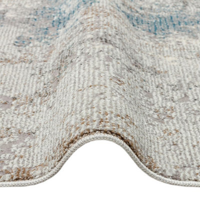 Modern Rug, Abstract Rug for Bedroom, & Living Room, Stain-Resistant Rug, 7mm Thick Teal Abstract Rug-120cm X 170cm